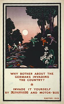 London Underground poster, 1915. London Underground WWI poster.jpg