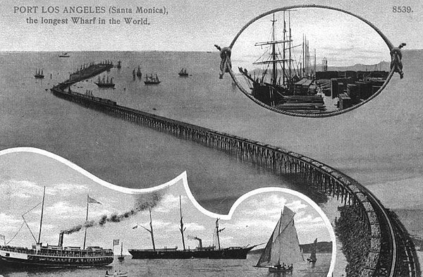 Port Los Angeles Santa Monica 1894