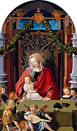 Lucas van Leyden - Virgin and Child with Angels - Gemäldegalerie.jpg