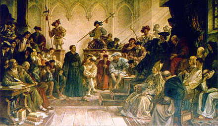 "Here I stand": Martin Luther at the Diet of Worms, 152119th-century painting by Hermann Wislicenus