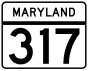 Maryland Route 317 marker