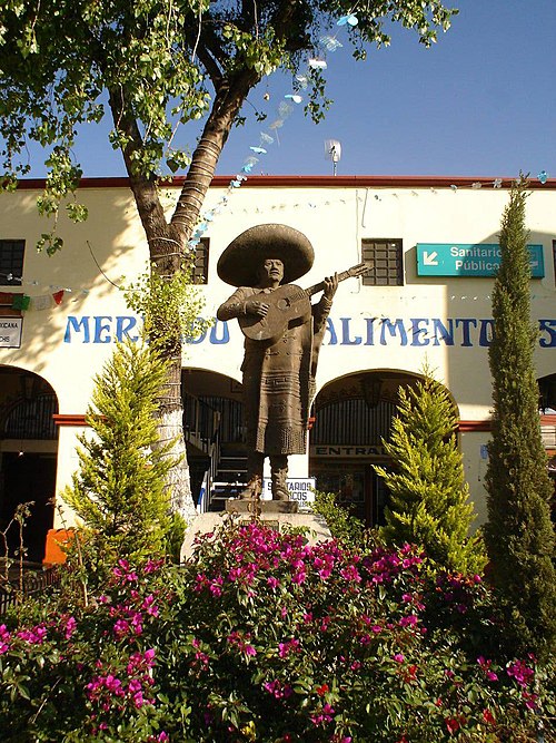 Monument to mariachi in Plaza Garibaldi in Mexico City