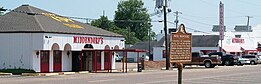 Middendorf Restaurant is, as of 2012, actually a sequence of three restaurants along old United States Highway 51. The view is toward the south. Manchac Middendorf.jpg