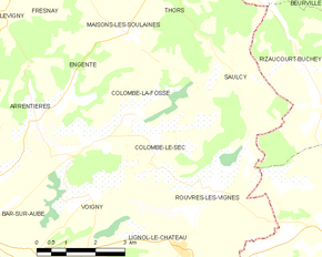 Poziția localității Colombé-le-Sec