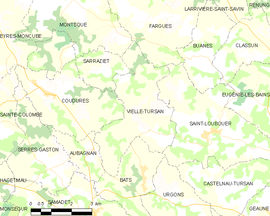 Mapa obce Vielle-Tursan