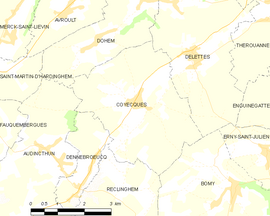 Mapa obce Coyecques