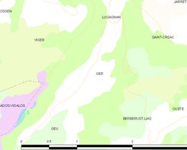 Mapa obce Ger