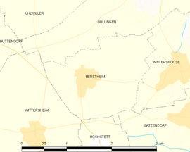 Mapa obce Berstheim