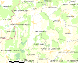 Mapa obce La Roche-Morey