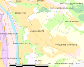 Mapa obce Le Mesnil-Esnard