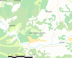 Poziția localității Montfort-sur-Argens