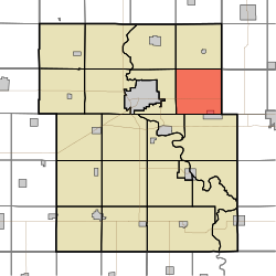 Colfax Township, Webster County, Iowa.svg'yi vurgulayan harita