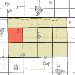 Newbury Township, LaGrange County, Indiana.svg бөлектейтін карта