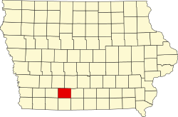 map of Iowa highlighting Union County