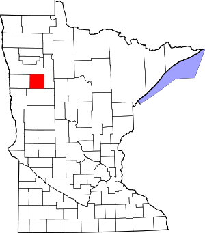 Map of Minnesota highlighting Mahnomen County