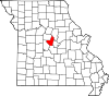 Map of Missouri highlighting Moniteau County.svg
