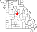 Map of Missouri highlighting Moniteau County.svg