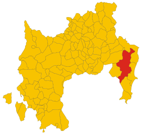 Map of comune of San Vito (province of South Sardinia, region Sardinia, Italy) - 2016.svg