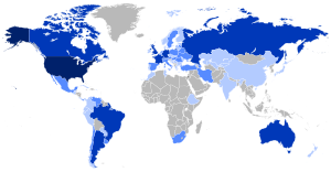 Karte der jüdischen Diaspora in der Welt.svg