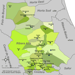 Communes de la Ribera Alta