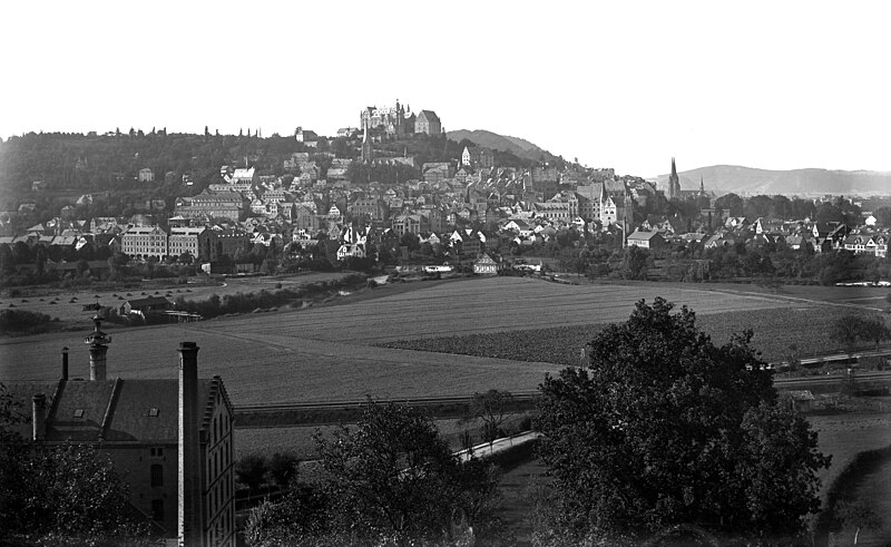 File:Marburg Stadtansicht von SO Ludwig Bickell nach 1891.jpg