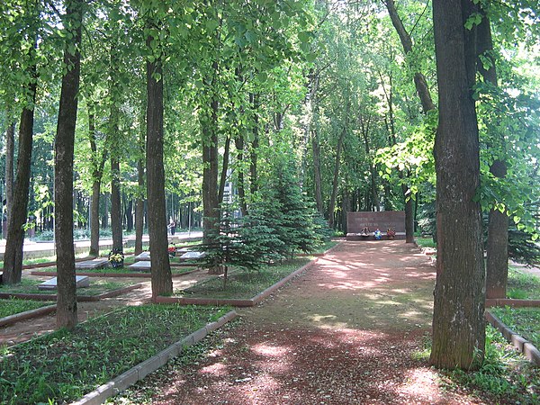 Mass grave of Red Army soldiers buried in Yelnya