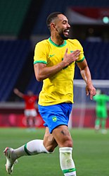 Cunha with Brazil at the 2020 Summer Olympics. Matheus Cunha em 2021.jpg