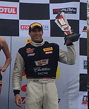 Alumnus Michael Cooper, an American race car driver who competes in the Pirelli World Challenge. Michael Cooper Racing Driver.jpg