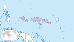 Location of Mikroneziya Federativ Shtatlari