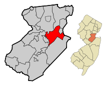 Middlesex County New Jersey Incorporated and Unincorporated areas Sayreville Highlighted.svg