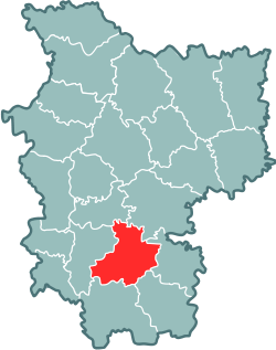 Location of Sluckas rajons