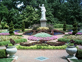 A manicured garden of Victorian style plantings at the Missouri Botanical Garden Missouribotanicalgarden.jpg
