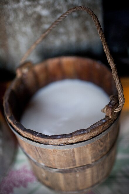 A milk pail in Mongolia