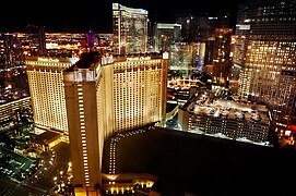 View of Monte Carlo Resort and Casino with City Center in the background