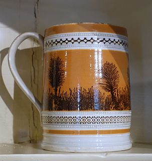 Mocha decorated pottery