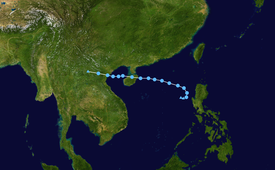 Map plotting the storm's track and intensity, according to the Saffir-Simpson scale

Map key
Saffir-Simpson scale
.mw-parser-output .div-col{margin-top:0.3em;column-width:30em}.mw-parser-output .div-col-small{font-size:90%}.mw-parser-output .div-col-rules{column-rule:1px solid #aaa}.mw-parser-output .div-col dl,.mw-parser-output .div-col ol,.mw-parser-output .div-col ul{margin-top:0}.mw-parser-output .div-col li,.mw-parser-output .div-col dd{page-break-inside:avoid;break-inside:avoid-column}
.mw-parser-output .legend{page-break-inside:avoid;break-inside:avoid-column}.mw-parser-output .legend-color{display:inline-block;min-width:1.25em;height:1.25em;line-height:1.25;margin:1px 0;text-align:center;border:1px solid black;background-color:transparent;color:black}.mw-parser-output .legend-text{}
Tropical depression (<=38 mph, <=62 km/h)

Tropical storm (39-73 mph, 63-118 km/h)

Category 1 (74-95 mph, 119-153 km/h)

Category 2 (96-110 mph, 154-177 km/h)

Category 3 (111-129 mph, 178-208 km/h)

Category 4 (130-156 mph, 209-251 km/h)

Category 5 (>=157 mph, >=252 km/h)

Unknown
Storm type
Tropical cyclone
Subtropical cyclone
Extratropical cyclone / Remnant low / Tropical disturbance / Monsoon depression Mujigae 2009 track.png