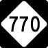 Marcador de la autopista 770 de Carolina del Norte