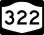 New York Eyaleti Route 322 işaretçisi