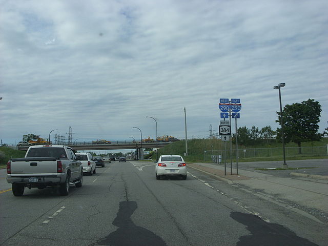 NY 384 at the interchange with I-290 in Tonawanda