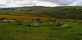 The Nine Stones ring cairn, near to Belstone in Dartmoor.