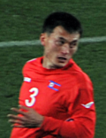 Thumbnail for File:North Korea No. 3, Ri Jun-Il. FiFA 2010 World Cup. North Korea-Brasil 1-2, June 15, 2010.png