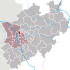 Lage der Stadt Oberhausen in Nordrhein-Westfalen