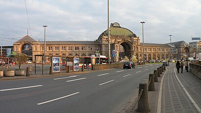 So kommt man zu dem Nürnberg Hauptbahnhof mit den Öffentlichen - Mehr zum Ort Hier