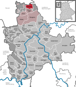 Läget för Obersinn i Landkreis Main-Spessart