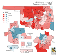 2018 Oklahoma House of Representatives elections Oklahoma State House 2018.png