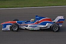 Jarvis competing at Zandvoort, where he would win the feature race. Oliver Jarvis A1 Grand Prix 2007.jpg