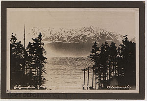 Olympic Mountains from Esquimalt, BC, 1921, F.G. Goodenough photographer