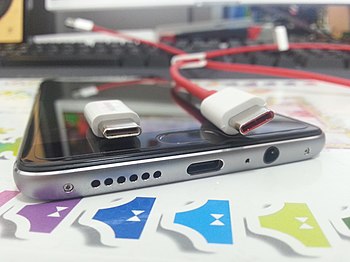 The USB-C interface is increasingly found on (chargers for) smartphones.[59]