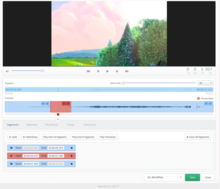 Video editor as part of Opencast 9's administration user interface Opencast 9 Editor.png