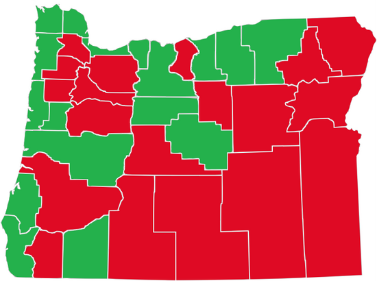 Ballot Measure 25 results by county:
Yes
No Oregon 2002 Measure 25.png